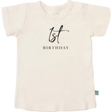 graphic tee | 1st birthday milestone charcoal