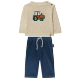 LARANJINHA Little Tractor Baby Set - Sand