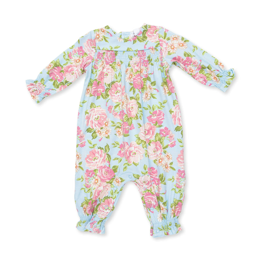 Angeline Floral - Smocked Long Sleeve Romper