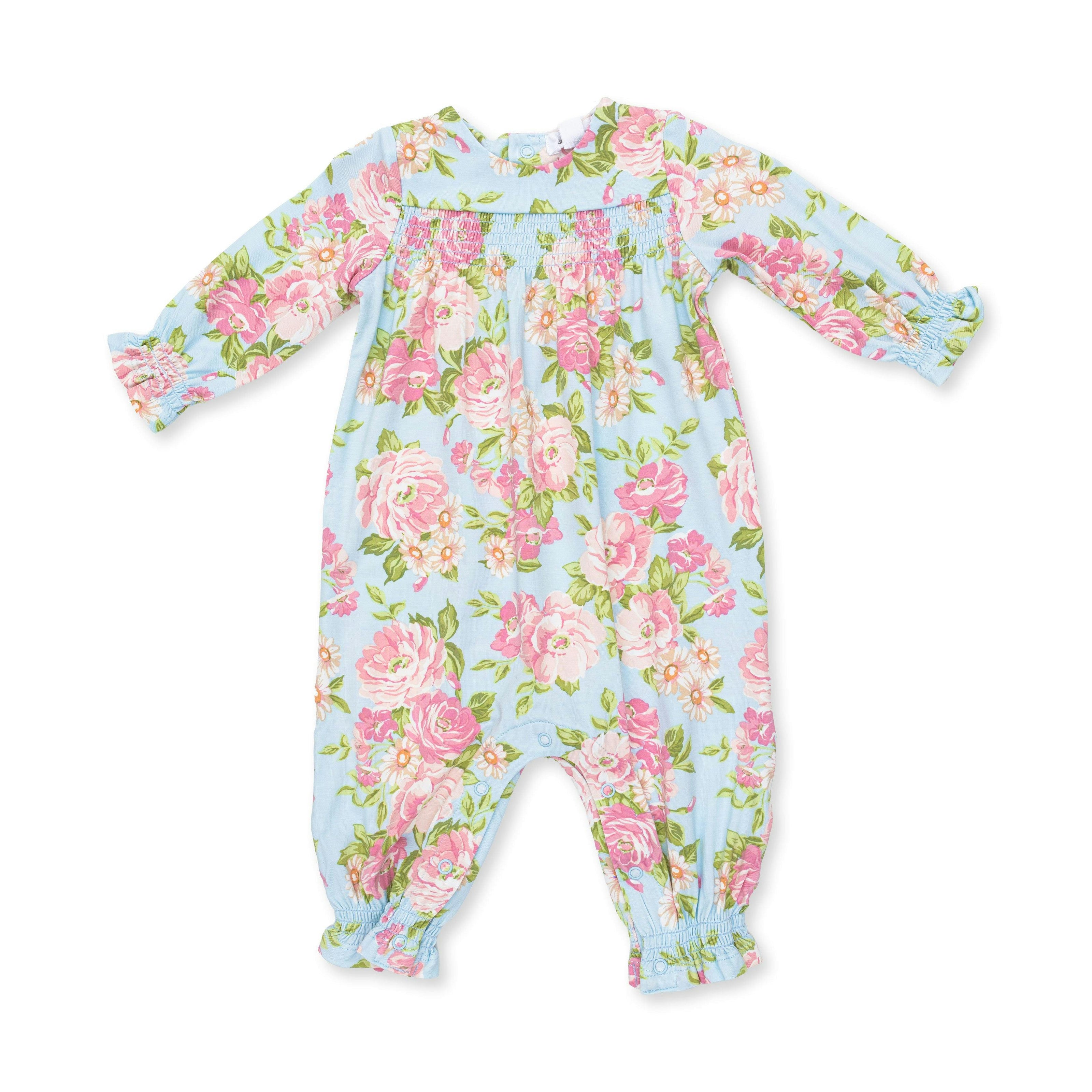 Angeline Floral - Smocked Long Sleeve Romper