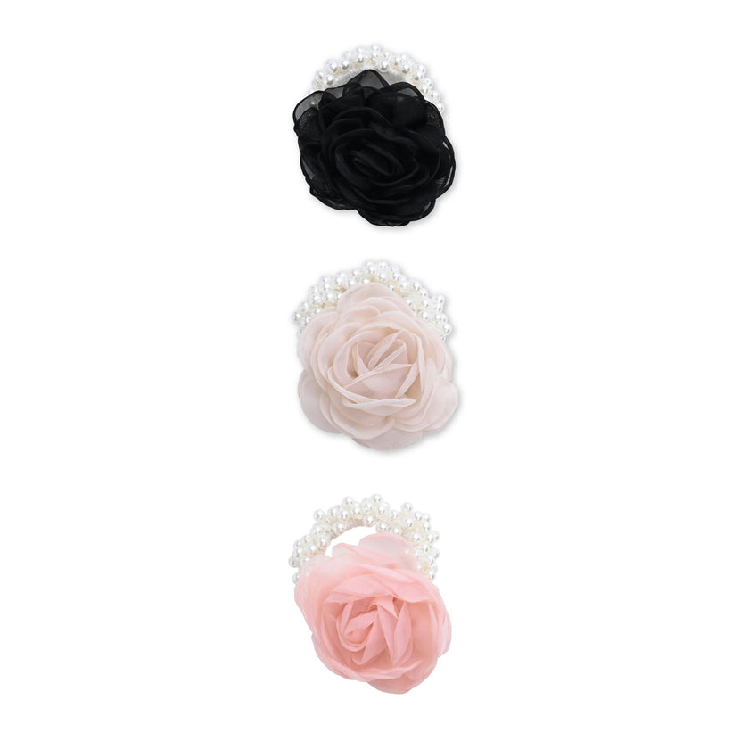 Pearl Petal Scrunchie set