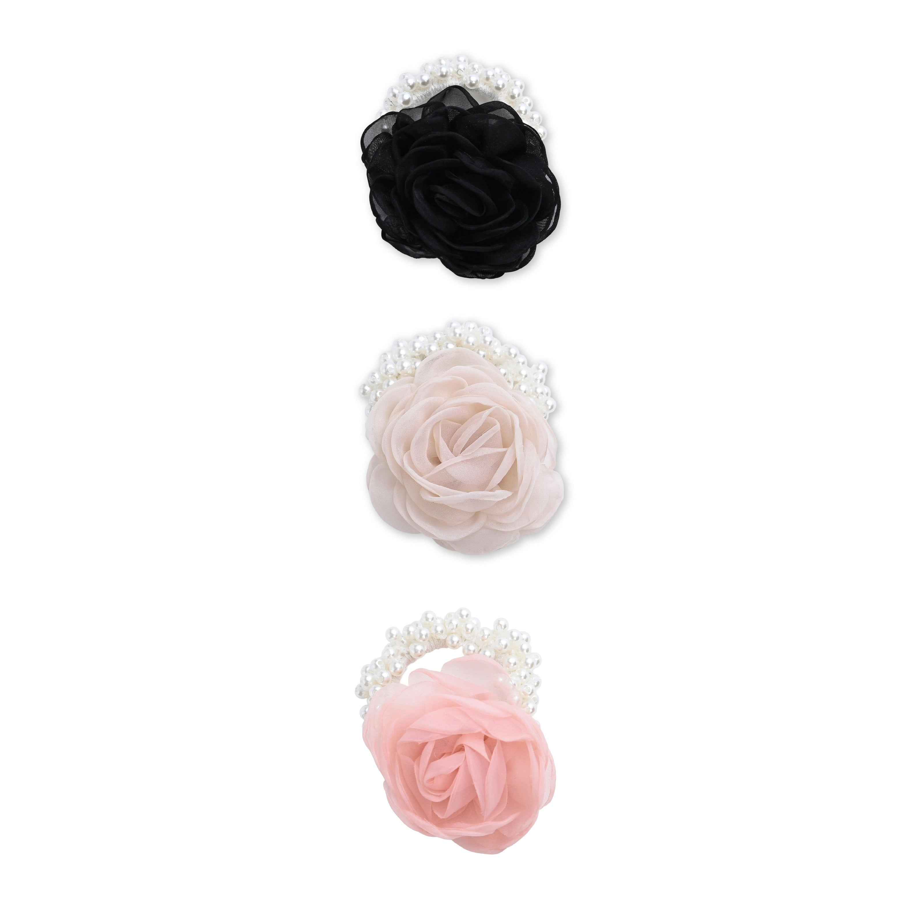 Pearl Petal Scrunchie set