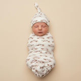 Organic Swaddle Blanket & Hat Set