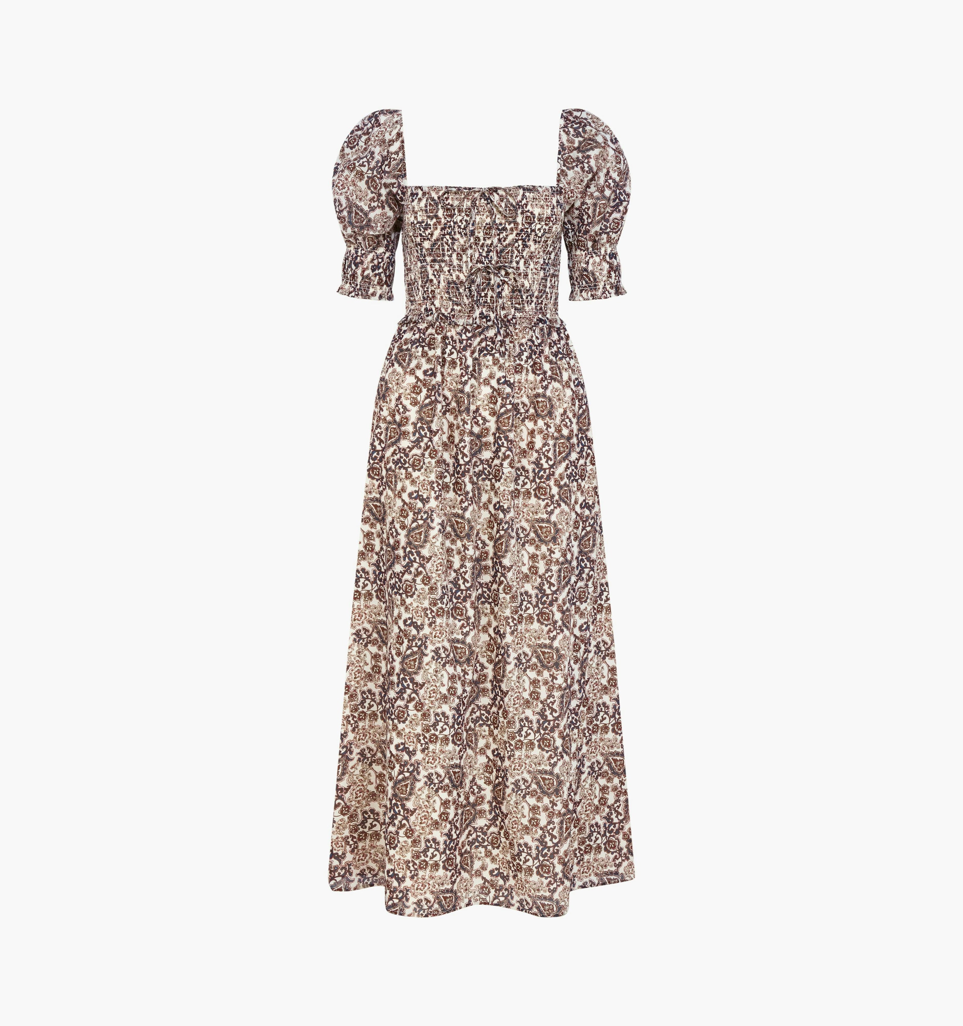 The Malene Nap Dress -  Chedworth Paisley Brown