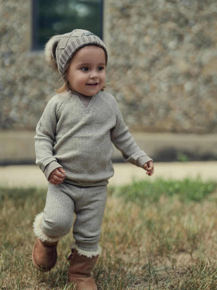 Chunky Knit Hat (Snap On Pom Sold Separately)