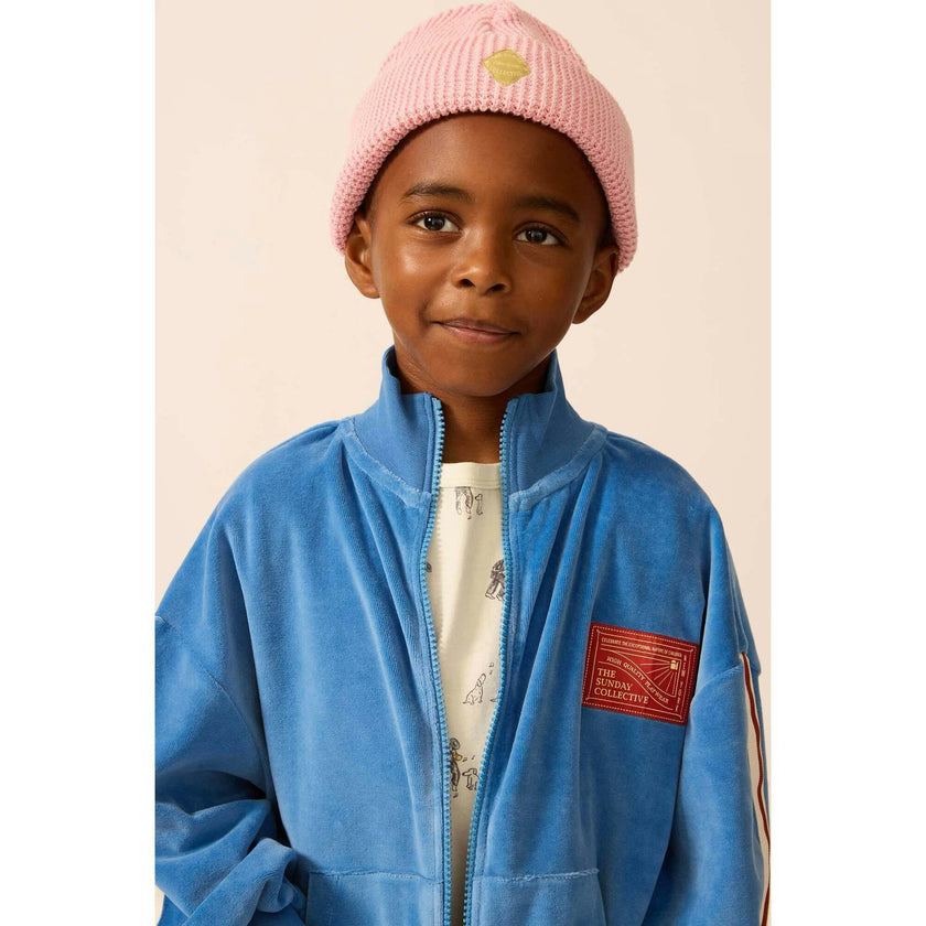 Organic Waffle Knit Beanie in Rhapsody Rose