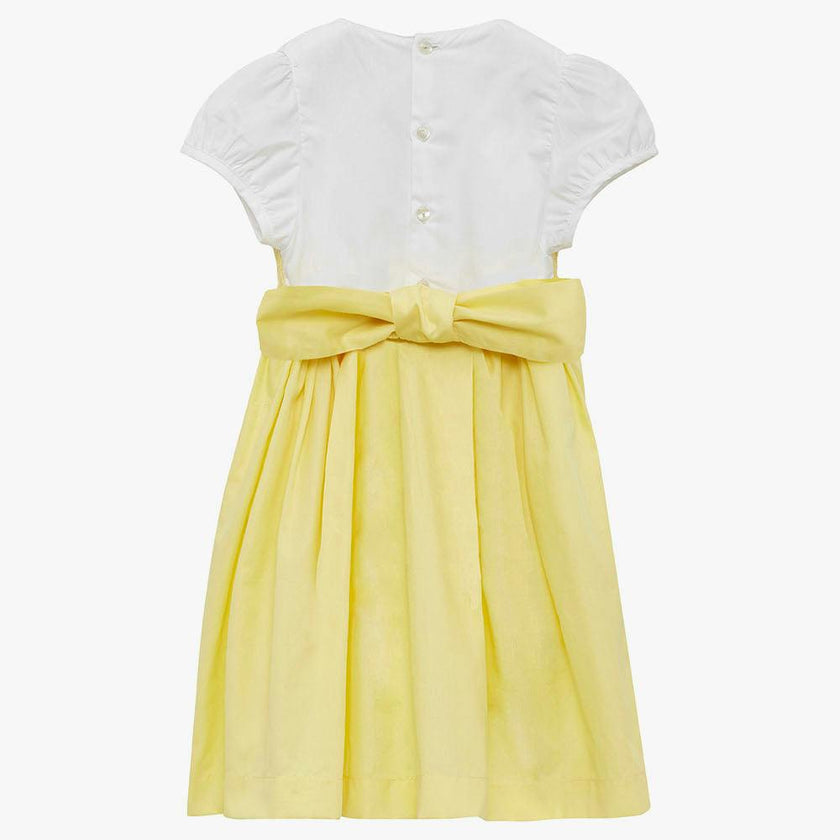 Rose Hand Smocked Dress in Lemon