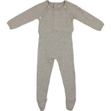 Heather Flecked Long Sleeve Footie