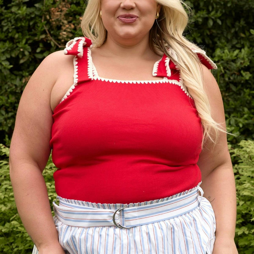 Sammi Top in Firework Red