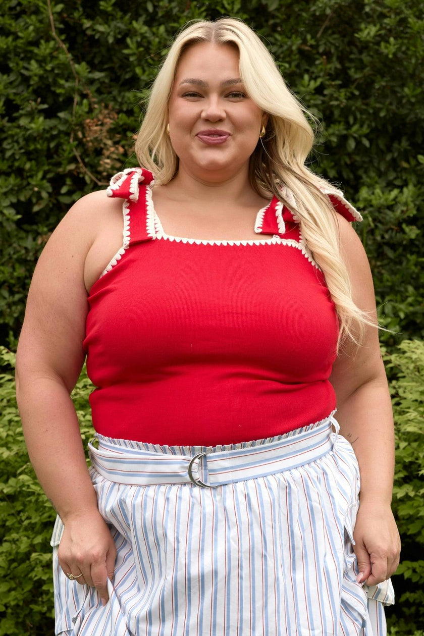 Sammi Top in Firework Red