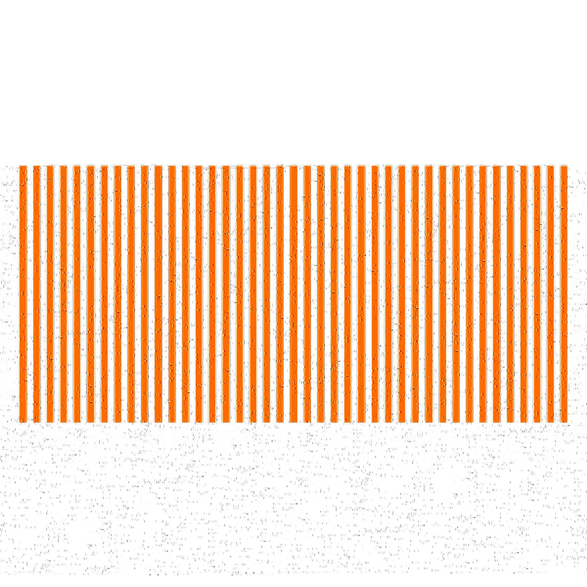 Orange Striped Tablecloth