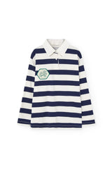 Navy Stripes Lionfish Polo Shirt