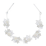 Crystal White Floral Garland Hair Vine