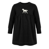 Horse Jacquard Knit & Fleece Dress