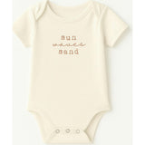 Sun Waves Sand Clay Organic Cotton Short Sleeve Baby Bodysuit