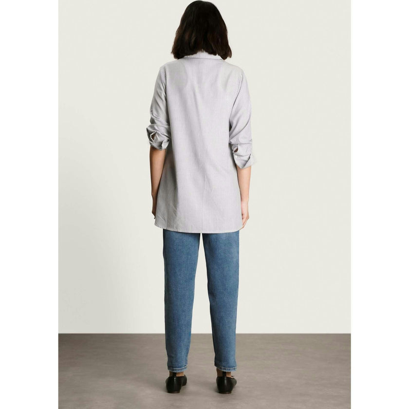 Women's Maternity The Everyday Striped Oversized Cuff Shirt