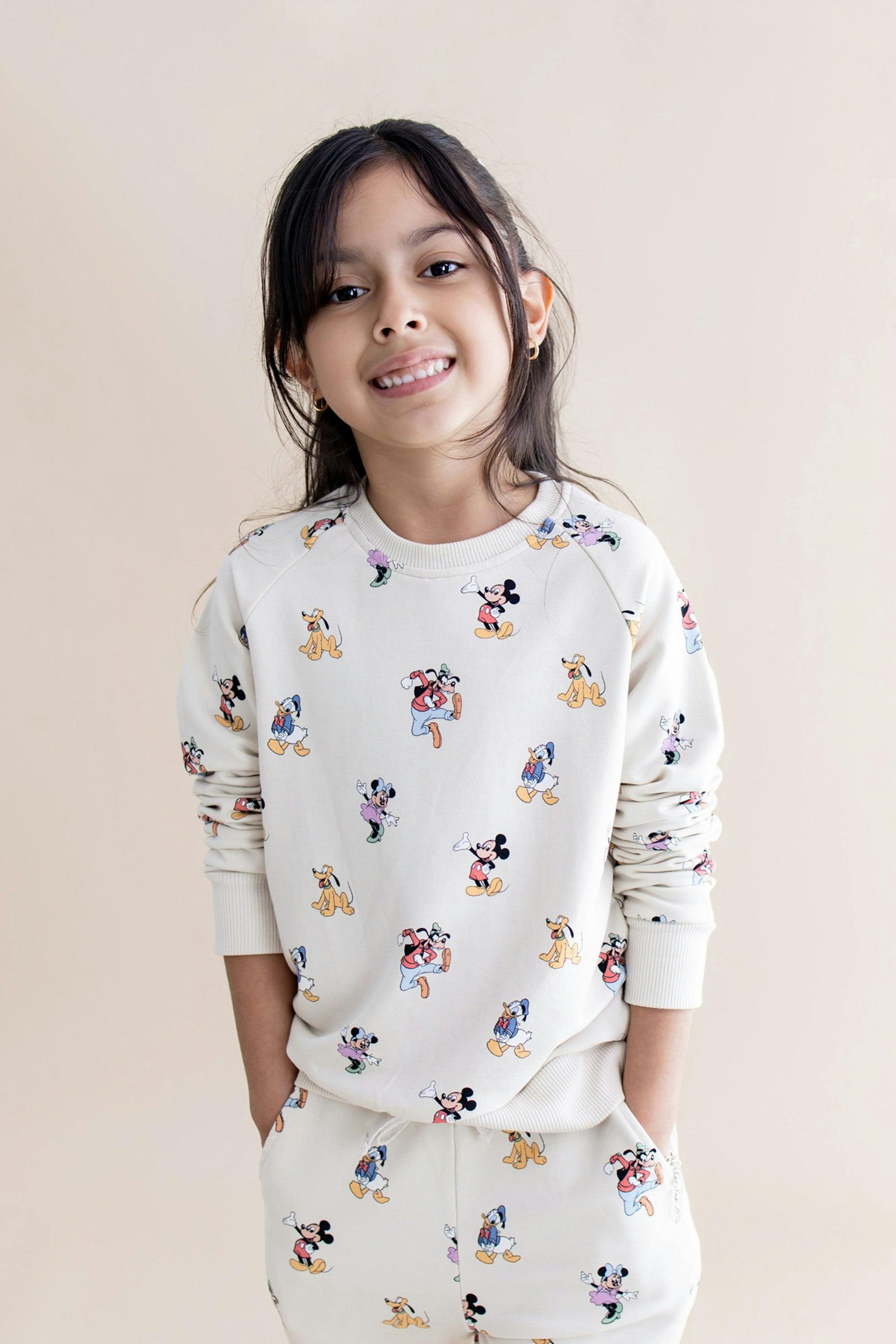 Long Sleeve Jogger Set in Mickey Mouse and Friends