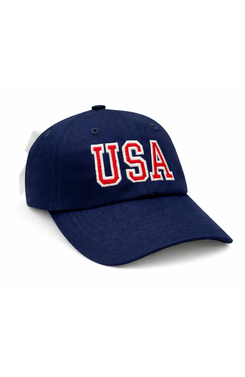 USA Bow Baseball Hat, Navy