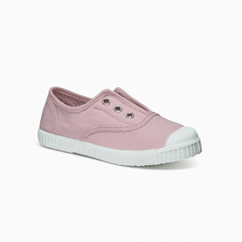 Hampton Canvas Plum Plimsolls in Dusky Rose