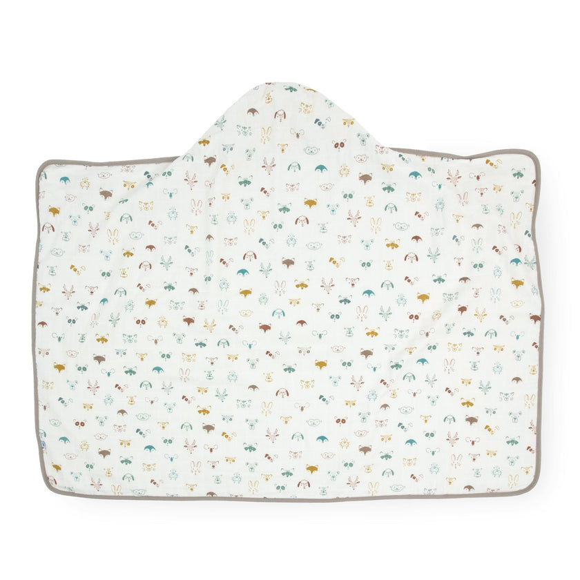 Toddler Hooded Towel - Animal Crowd