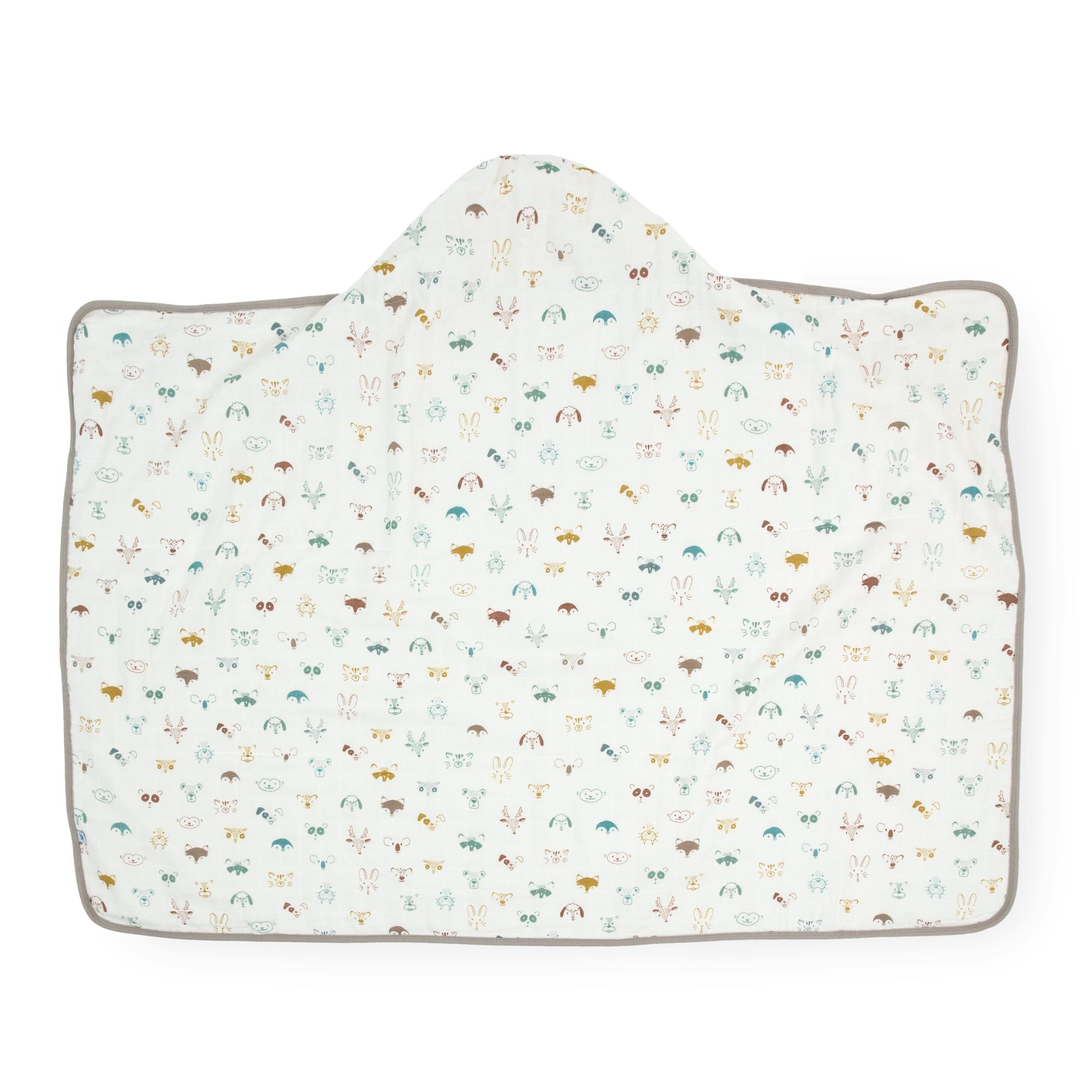Toddler Hooded Towel - Animal Crowd