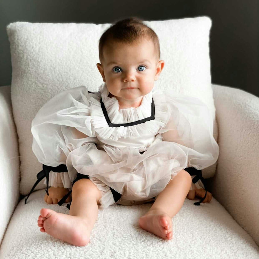 Coco-Caramel Tulle Romper