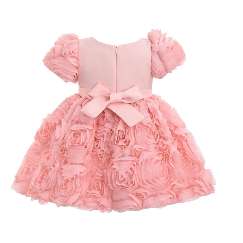 Pink Bow Rosette Dress