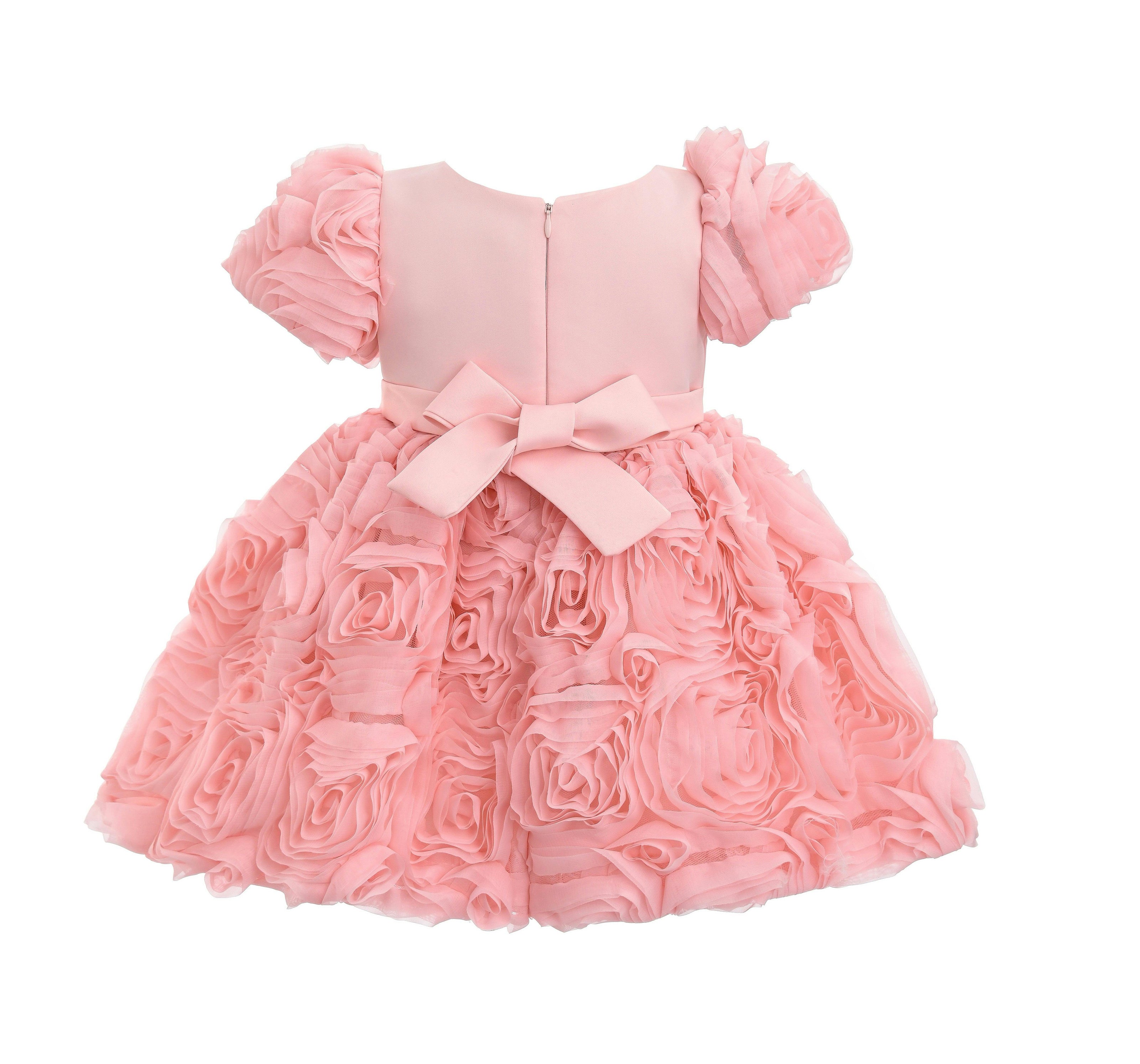 Pink Bow Rosette Dress