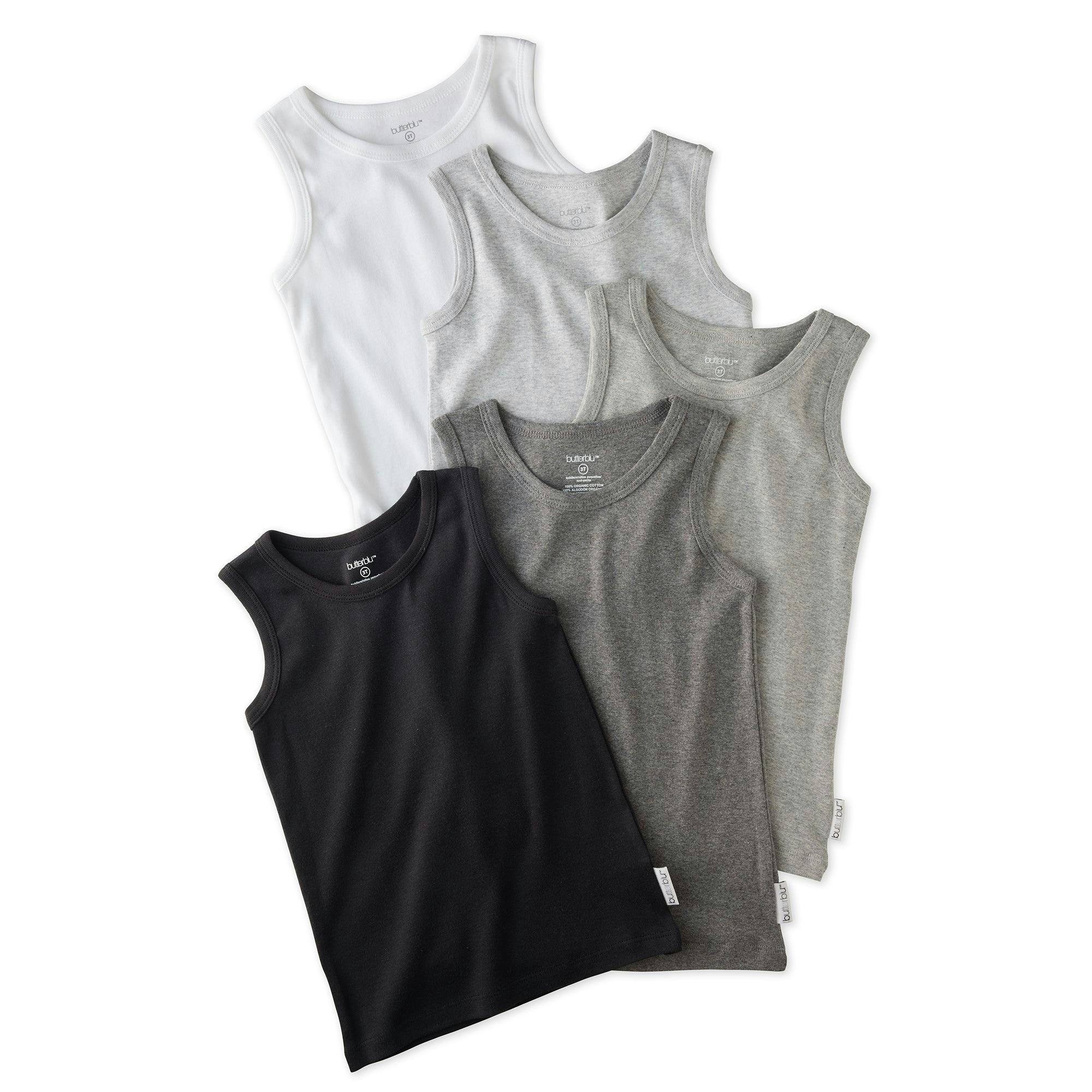 MALONE 5-Pack Toddler Tank Top Undershirts
