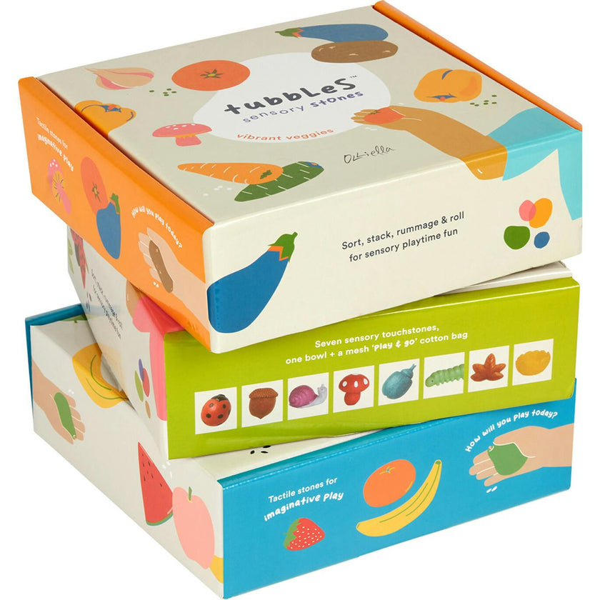 Tubbles Scensory Stones Vibrant Veggies
