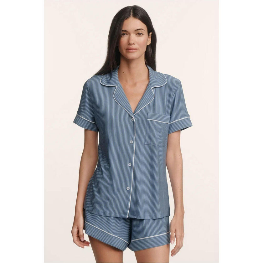 Gisele Printed TENCEL™ Modal Relaxed Short PJ Set, Blue