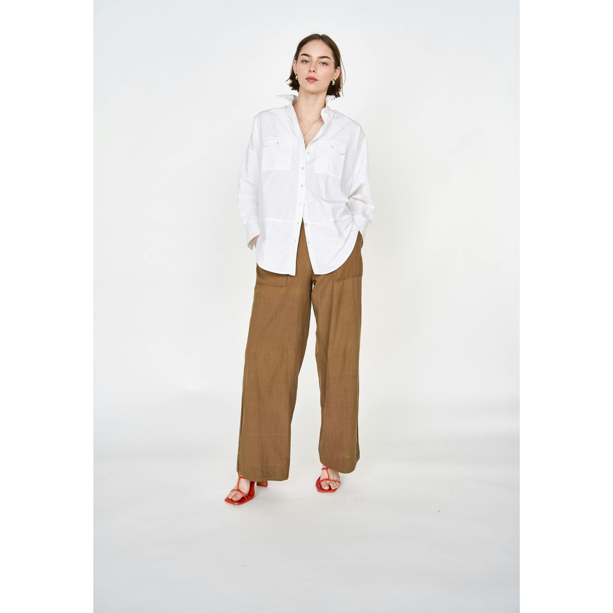 Kyoto Shirt in White Poplin