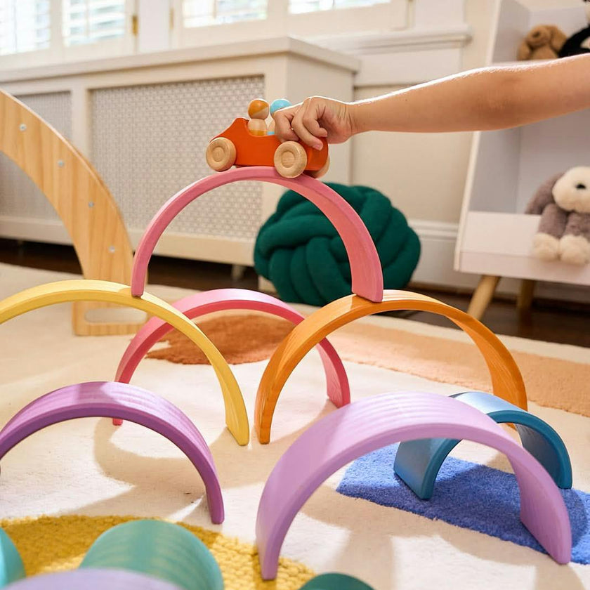Avenlur Wooden Rainbow Stacker Blocks