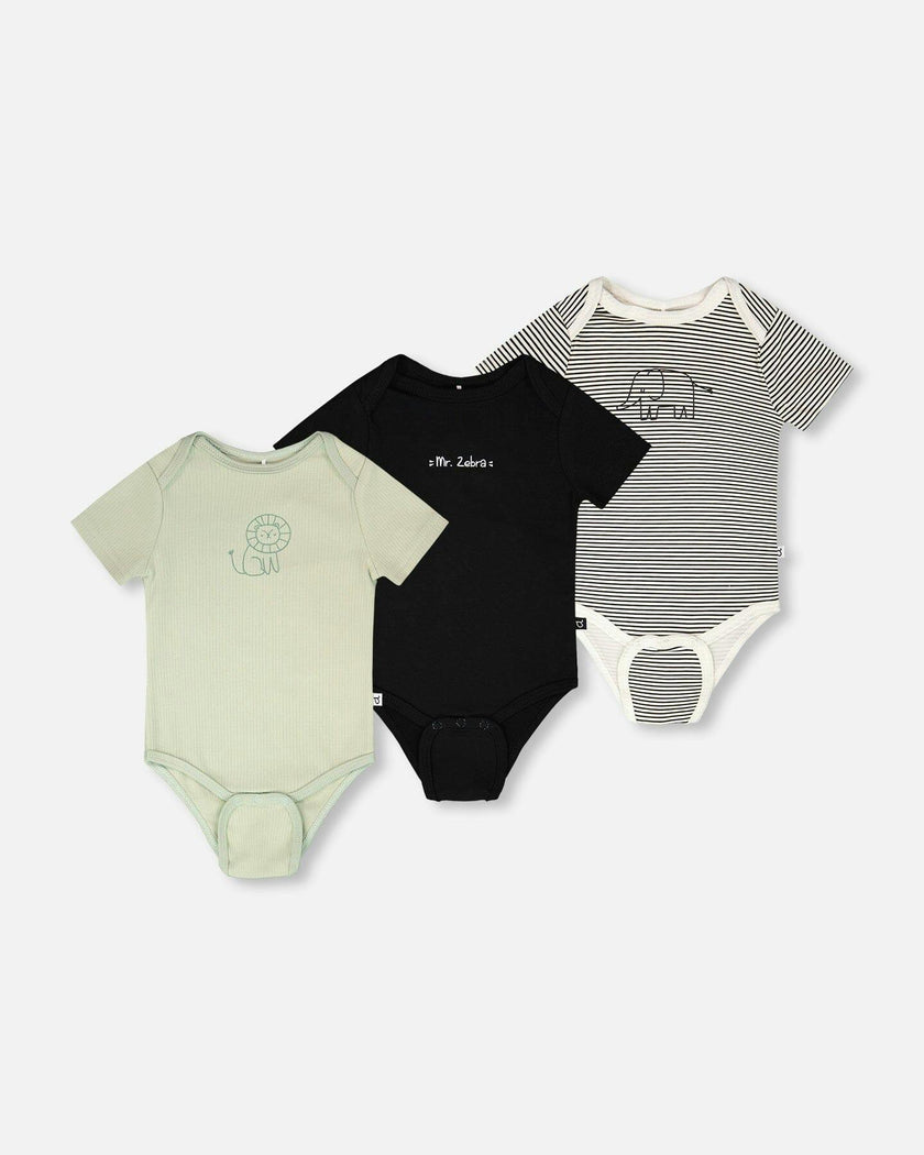 3 Pack Evolutive Organic Cotton Jersey Onesies