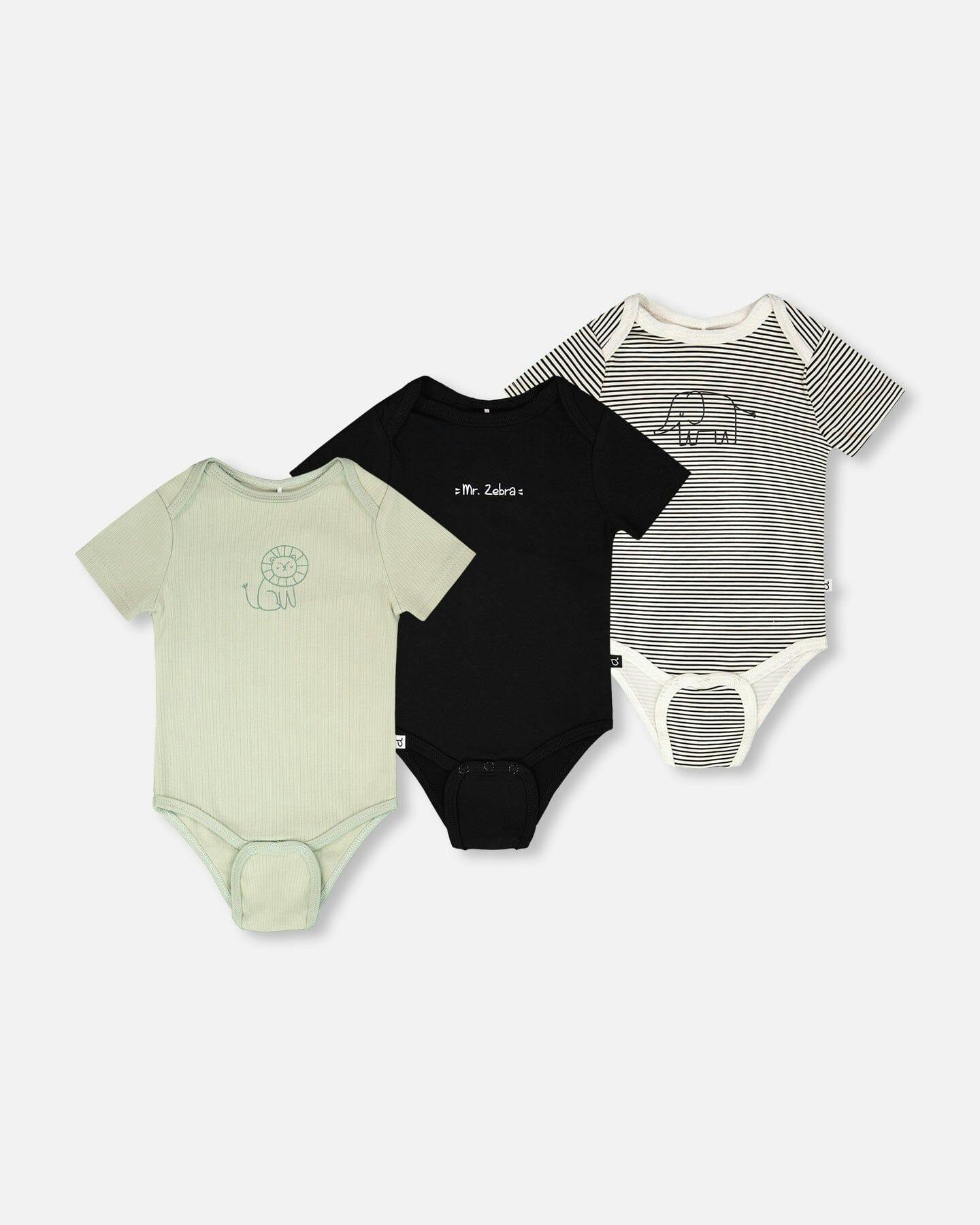 3 Pack Evolutive Organic Cotton Jersey Onesies
