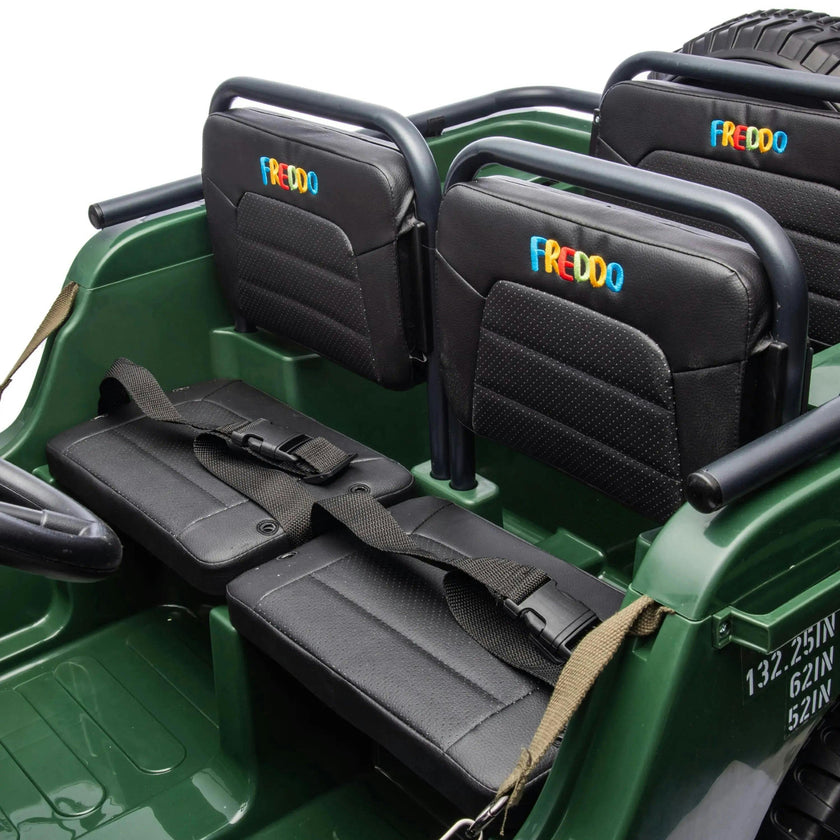 Military Willys 24V 3-Seater 4x4 Kids Ride-On Truck