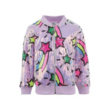 Lavender Shooting Star Sequin Bomber