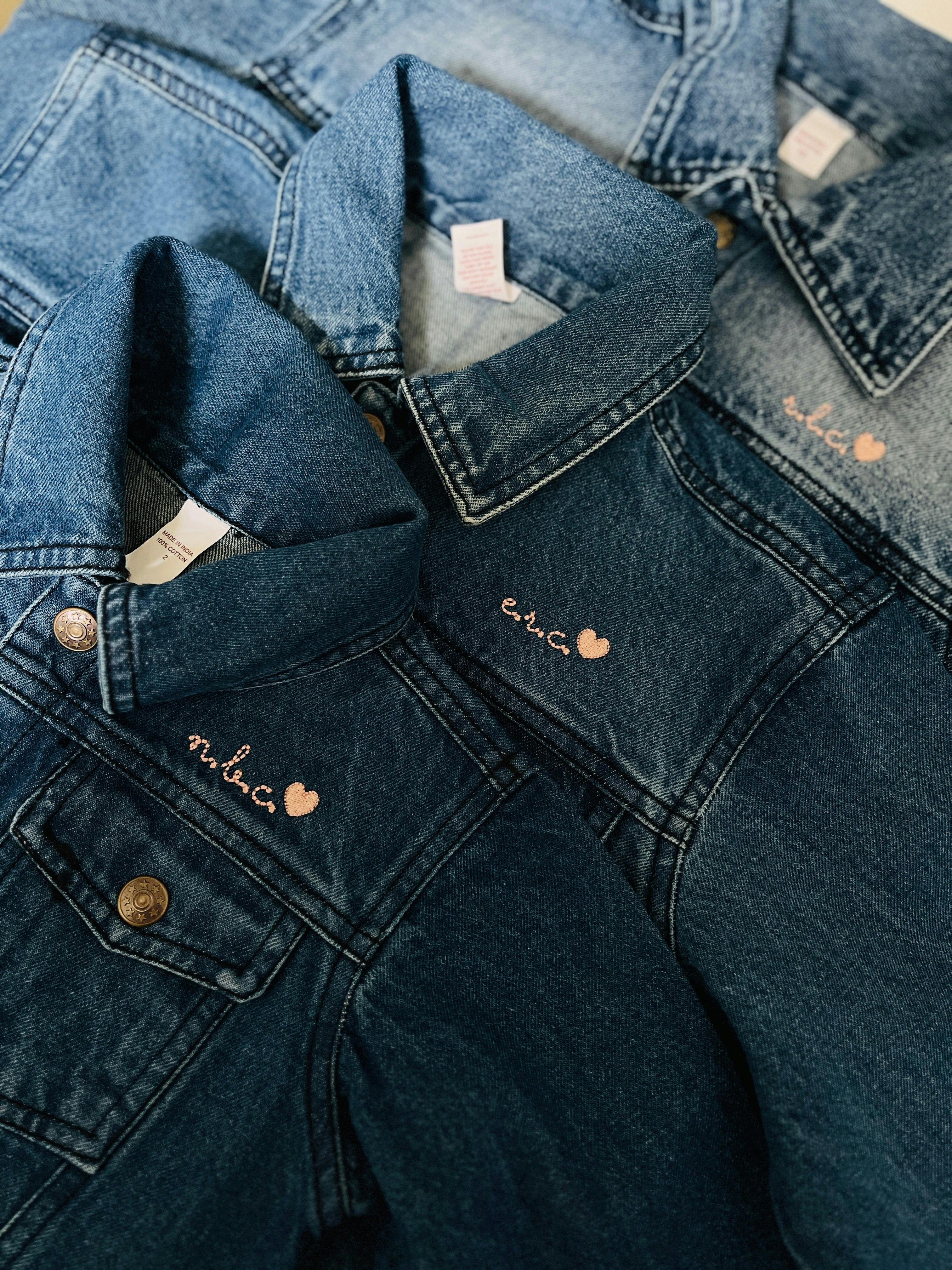 Baby & Kids Front Embroidery Denim Jacket