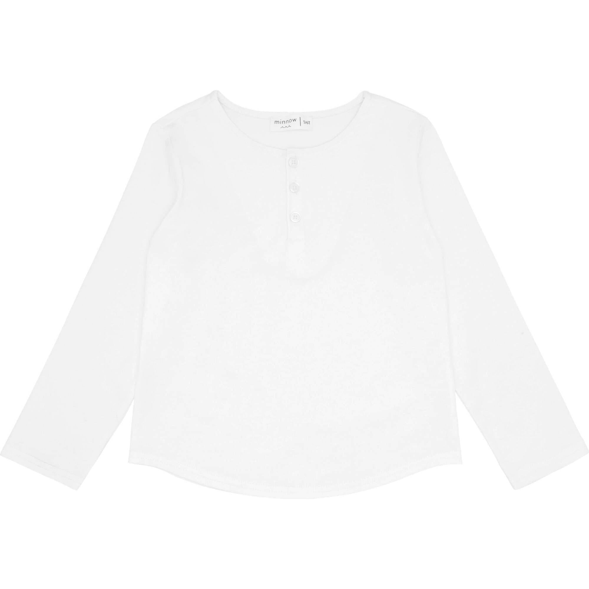 White Long Sleeve Henley