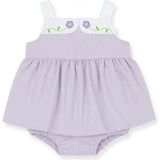 Pincord Romper with Flowers