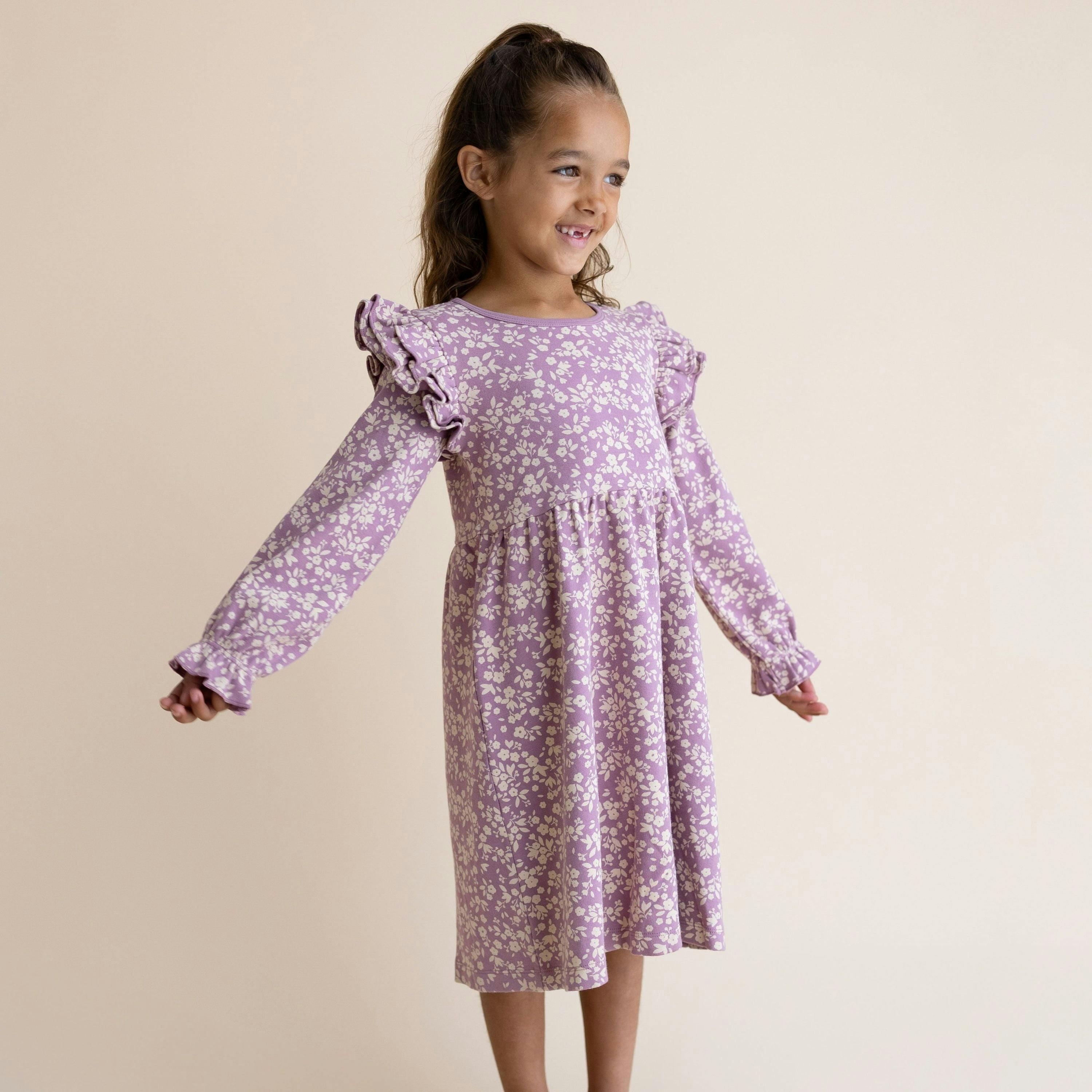 Organic Ruffle Sleeve Dress