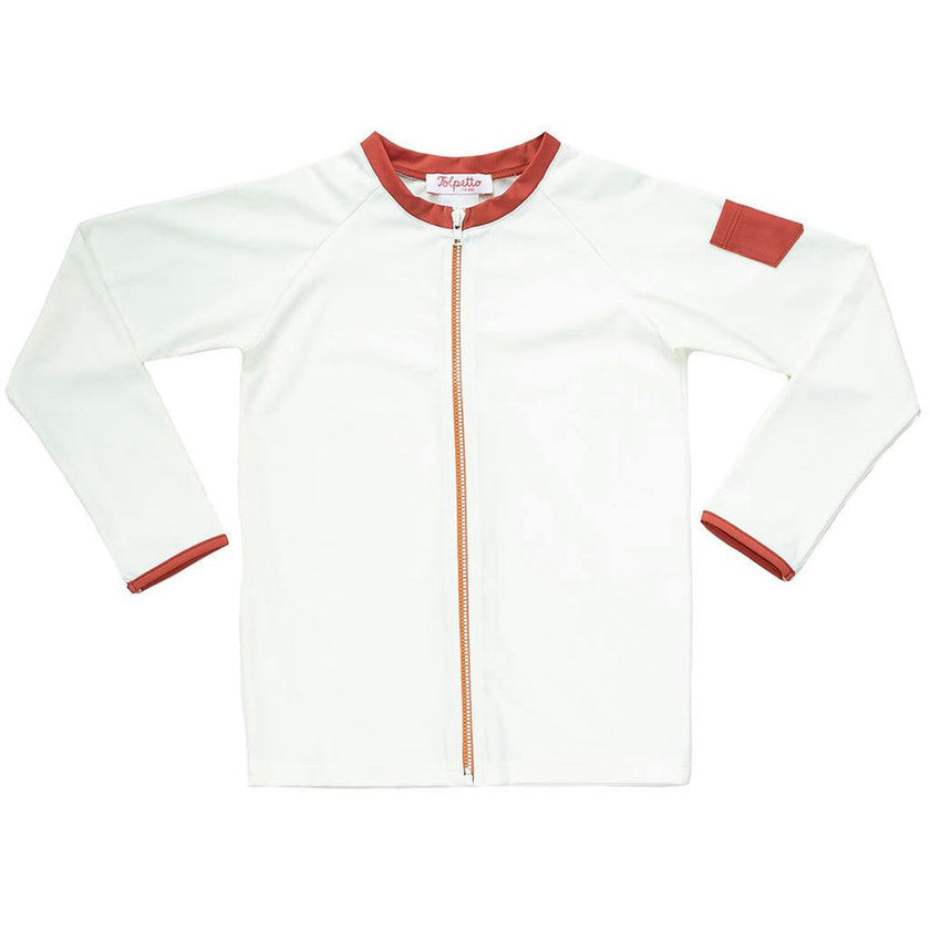 Leo Rashguard Ivory And Terracotta
