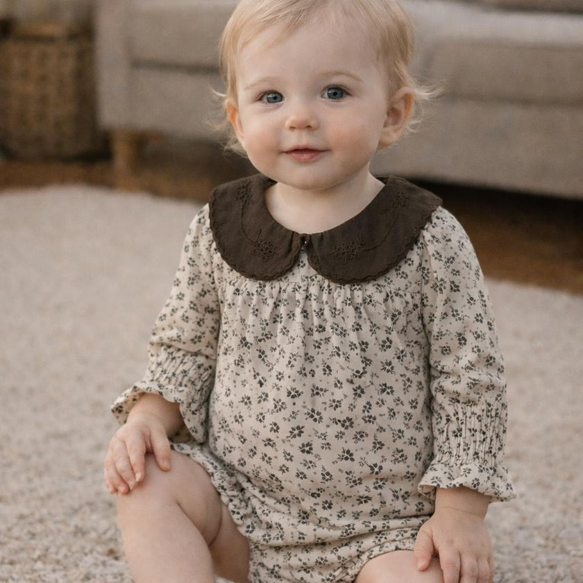 Eyelet Smocked Romper