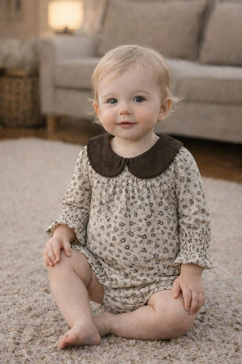 Eyelet Smocked Romper