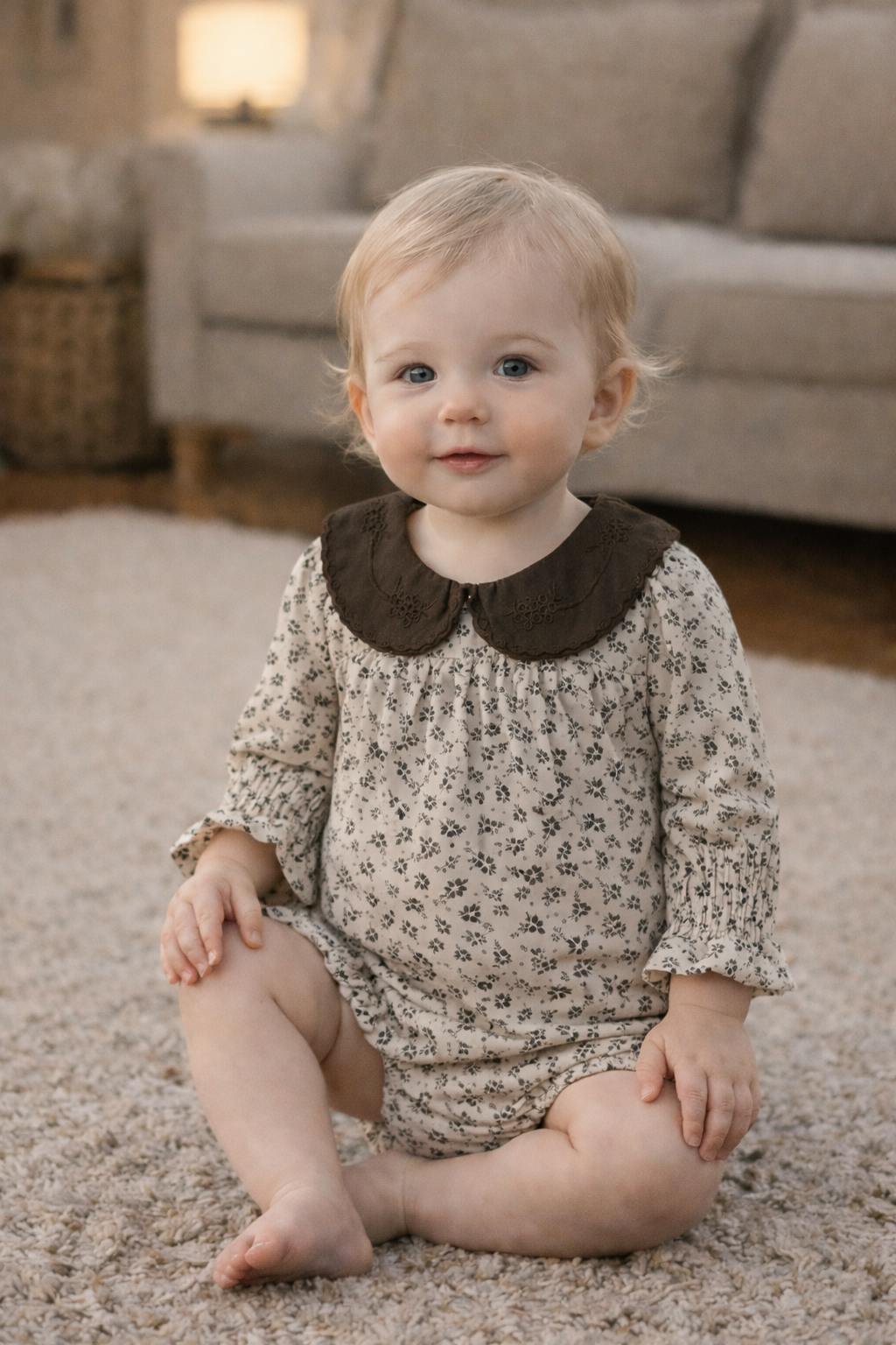 Eyelet Smocked Romper