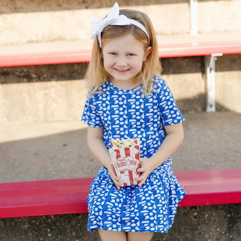 Lottie Girls' Dress - Pep Rally Blue