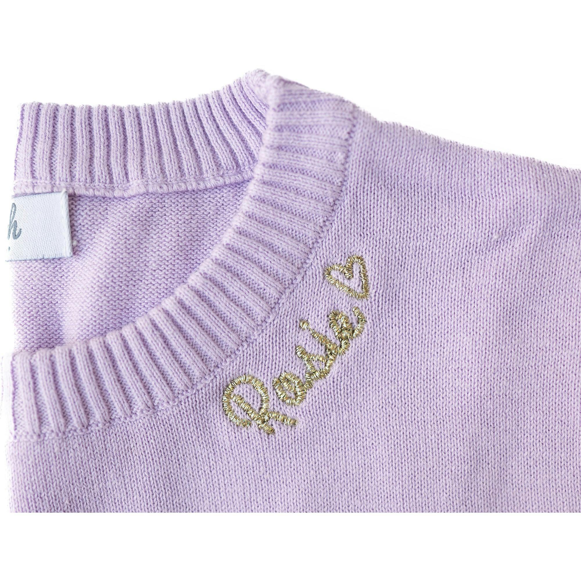 Monogram Embroidered Crewneck Sweater with Glitter