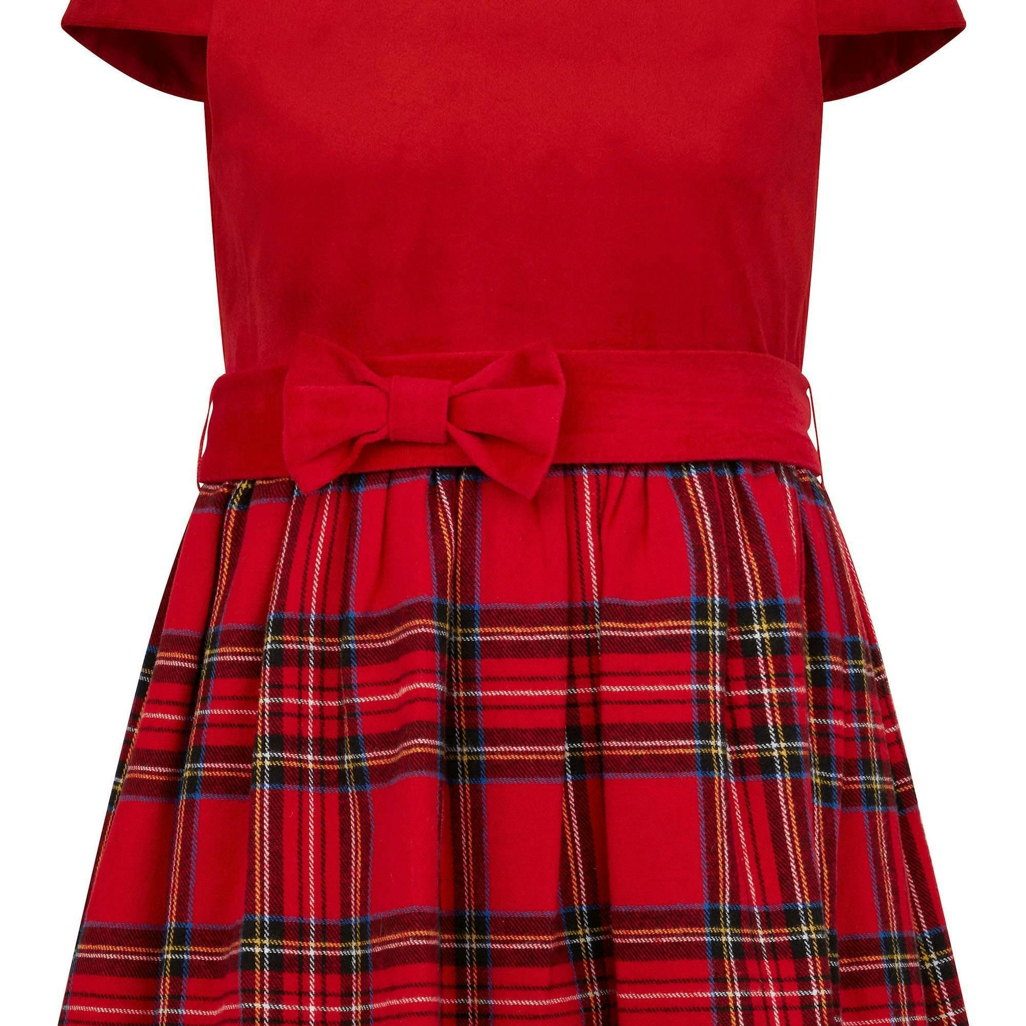 Diana Velvet & Tartan Party Dress
