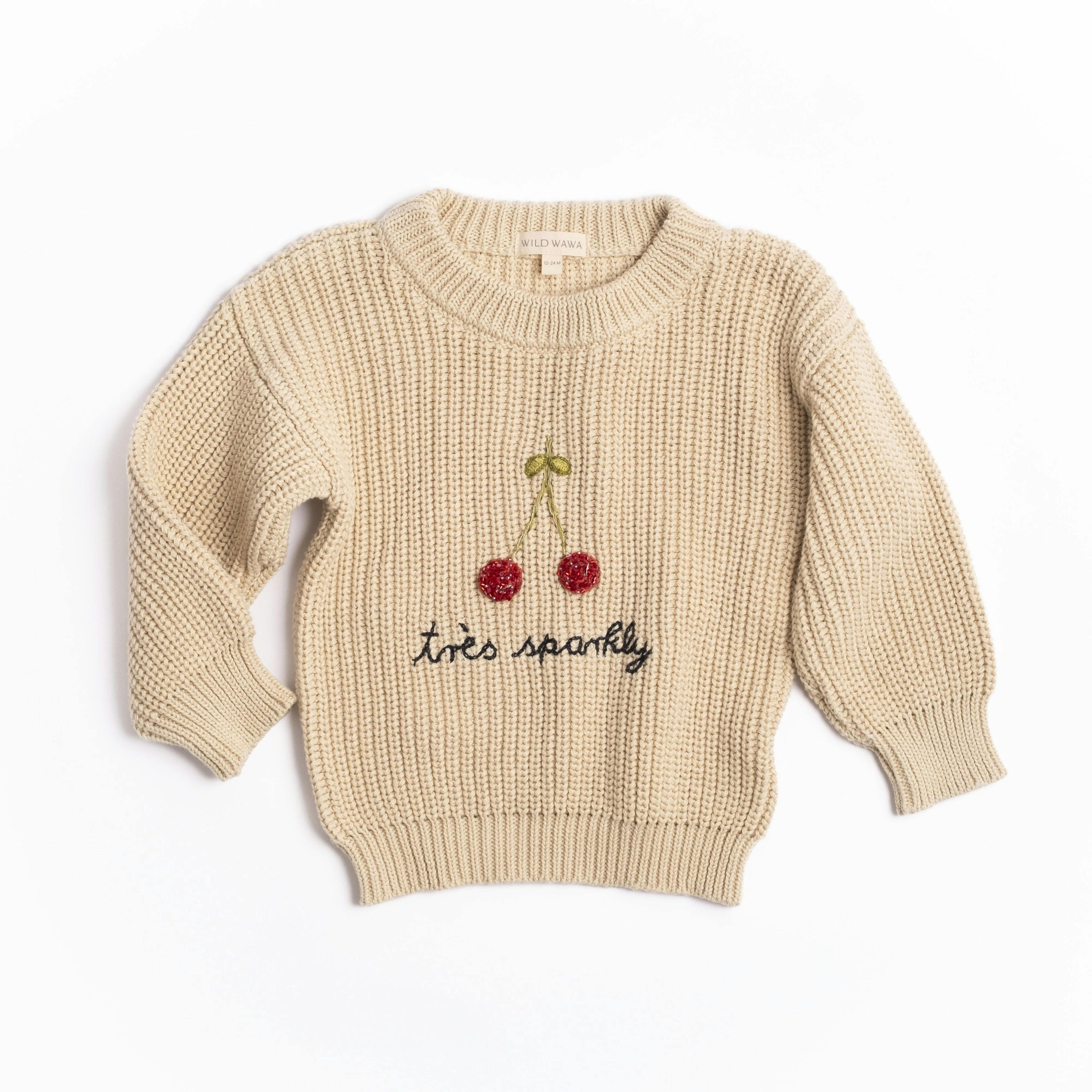 Très Sparkly Sweater in Ecru