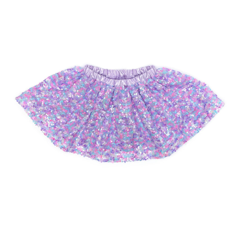 Purple Party Sequins Skirt